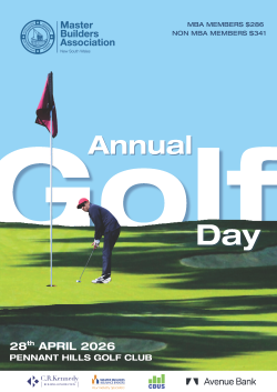 2026 MBA NSW Golf Day Invitation